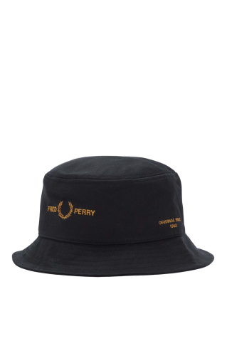 Fred Perry Branded Twill Bucket Hat